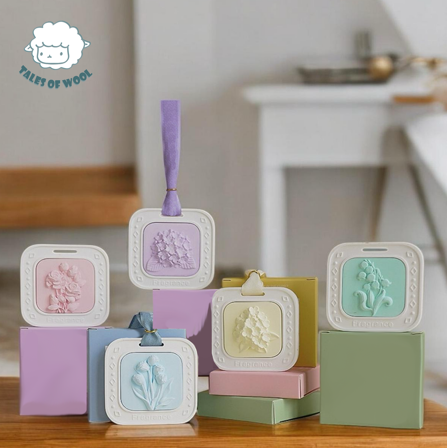 繡球花香薰擴香石掛牌-紫色(薰衣草香)