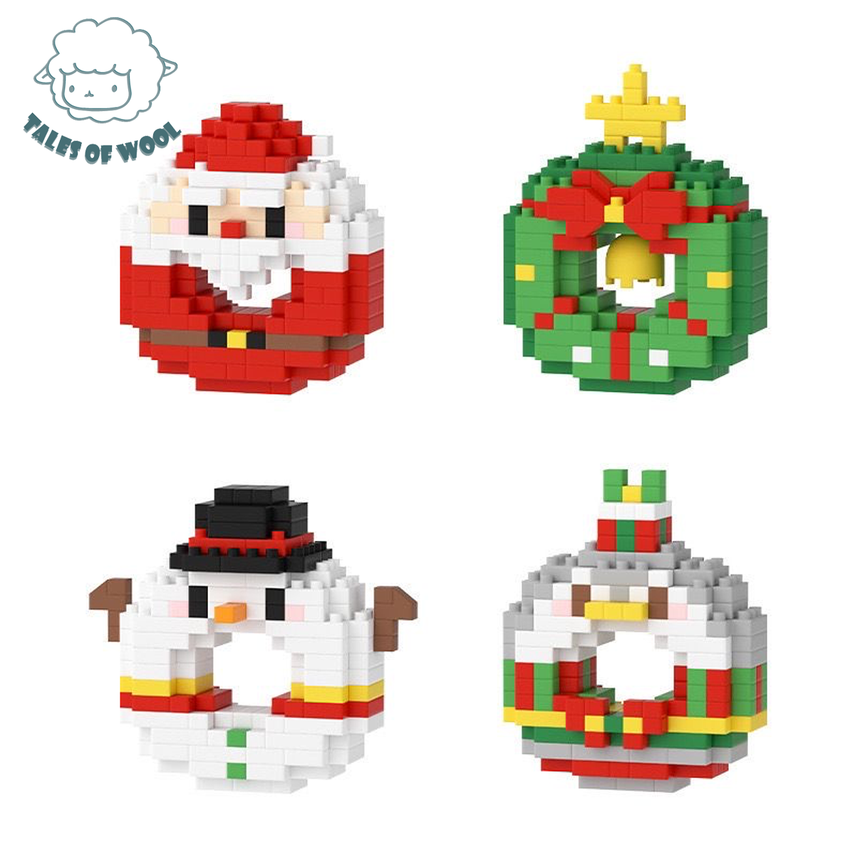 聖誕積木套裝 - 迷你甜甜圈夢幻組合(一套4款)