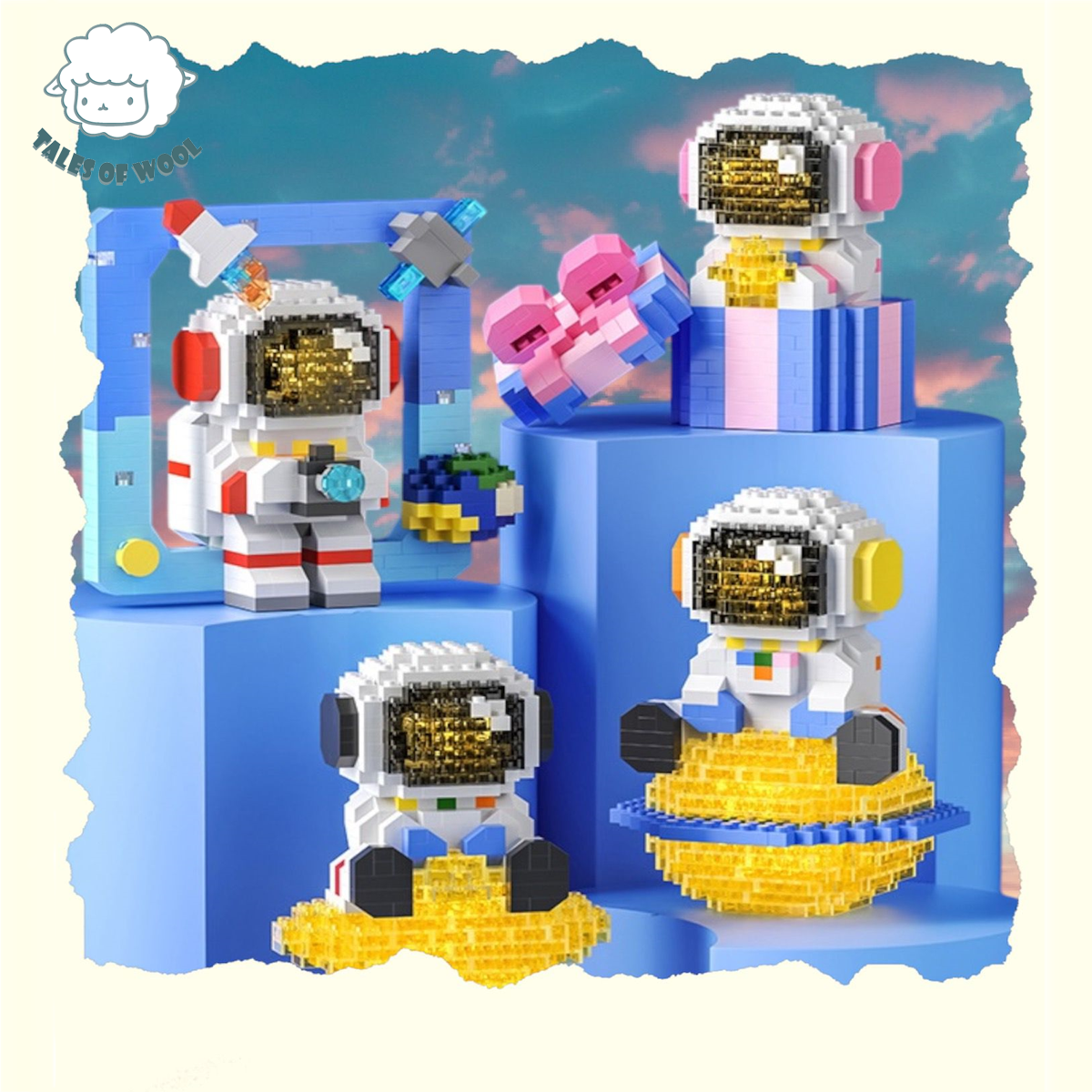 積木玩具 - 月球太空人(含燈飾)