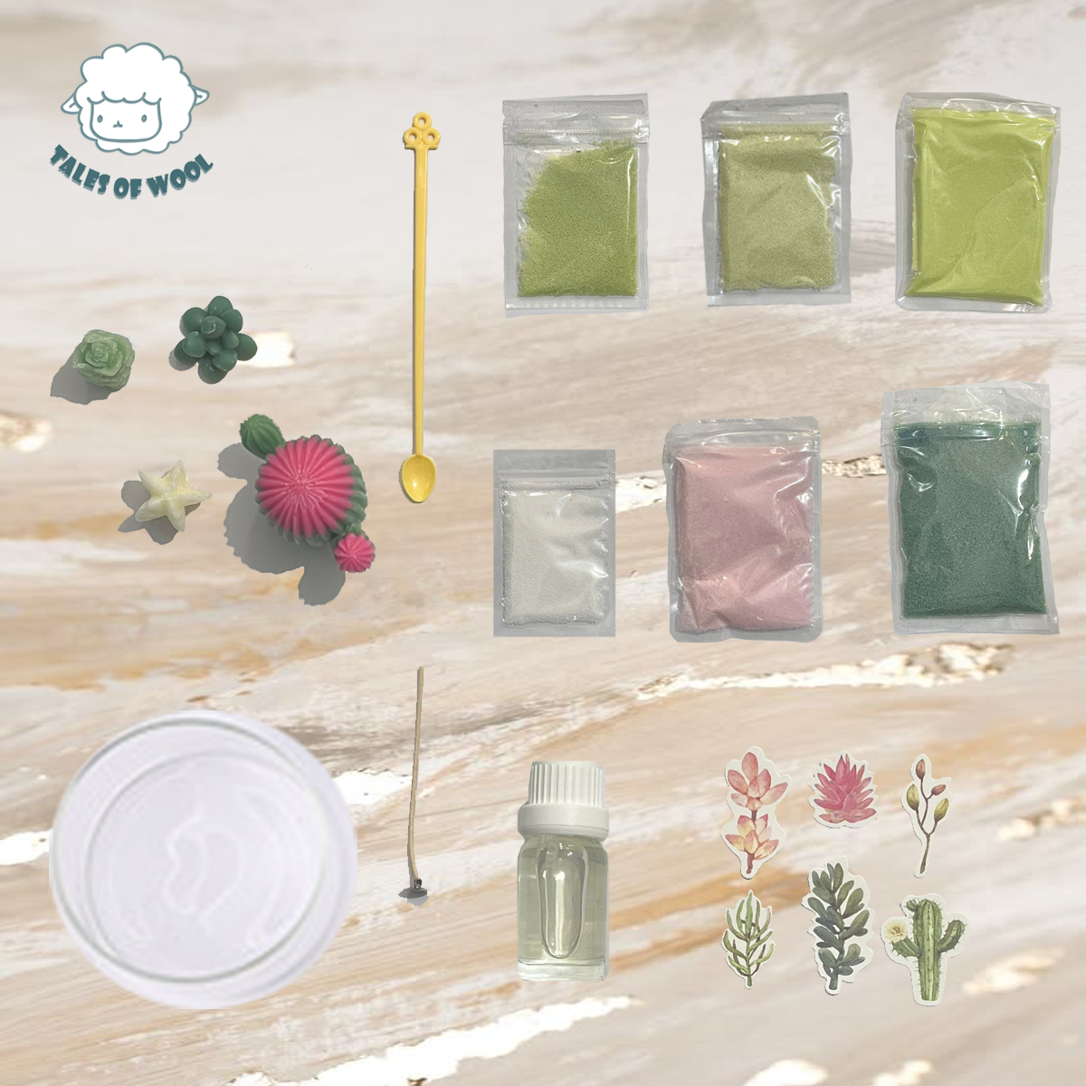 立體沙畫香薰蠟燭(綠色)