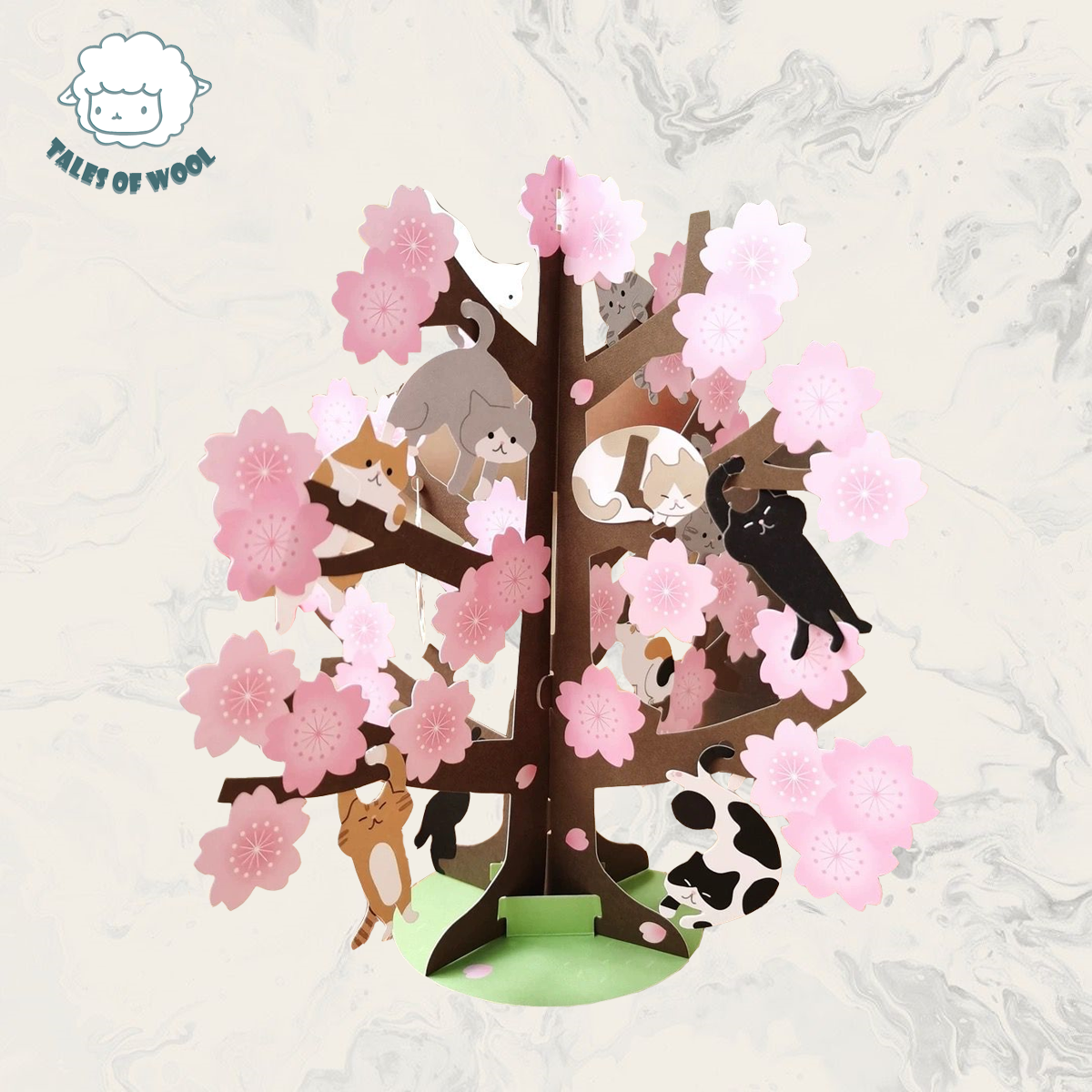 立體萬用卡(貓咪櫻花款)